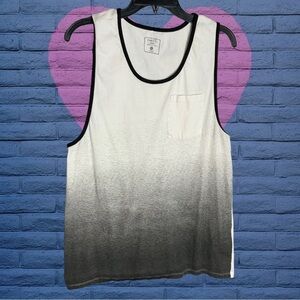 Rue 21 White w Black Gray Marbled Tank Top Men L